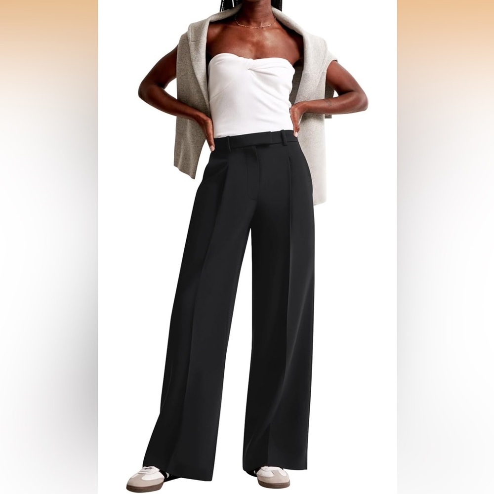 Woman’s Black Amazon/ NiMin wide leg Dress Pants Med New